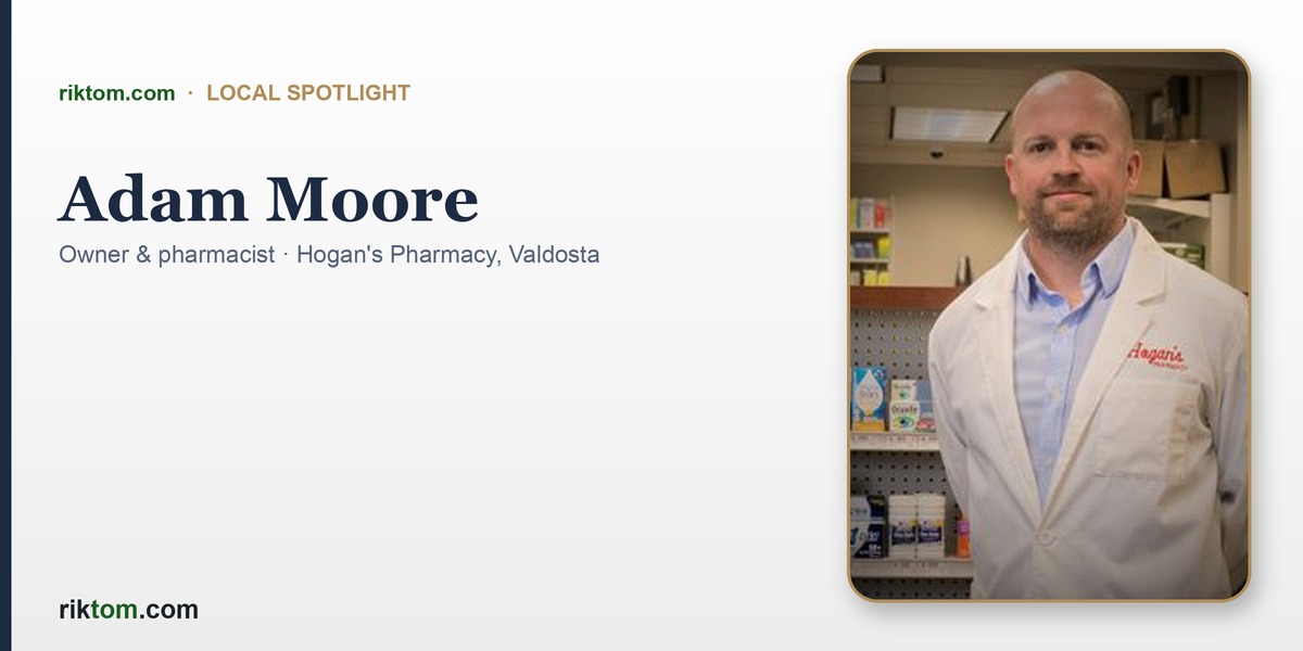 Adam Moore, owner and pharmacist of Hogan's Pharmacy, an independent community pharmacy in Valdosta, Georgia