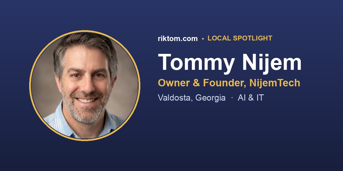 Tommy Nijem, owner and founder of NijemTech, a Valdosta, Georgia AI and IT company